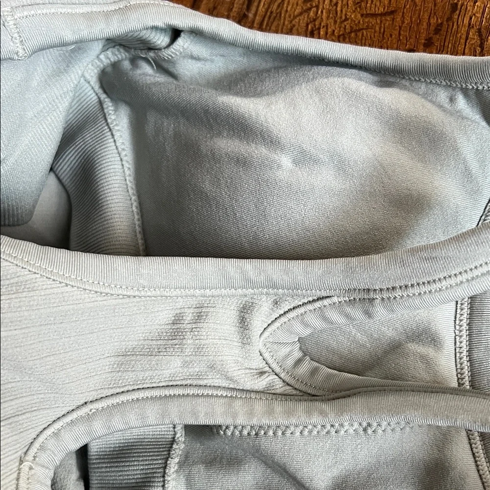 Women's Light green Ribbed Tank Top